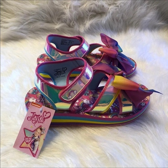 JoJo‎ Shoes Size 4 Sandals Girls New With Tags Velcro Closure - Picture 1 of 8
